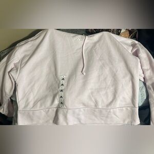 Adidas cropped light pink sweatshirt